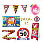 Sarah Verjaardag Versiering Pakket XL Verkeersbord